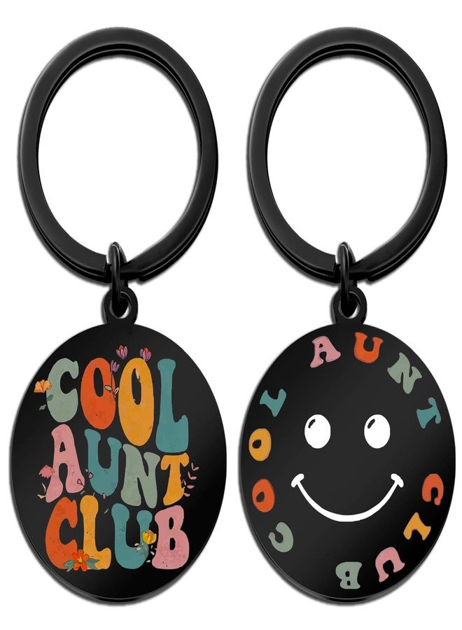 Aisity Cool Aunt Club Keychain Aunt Gifts From Nephew Niece Cool Aunts Auntie Gift Ideas Best Aunts Ever Gifts For Mothers Day Birthday Christmas Gift For Her/Him Aunty Auntie Keychain - Image 1